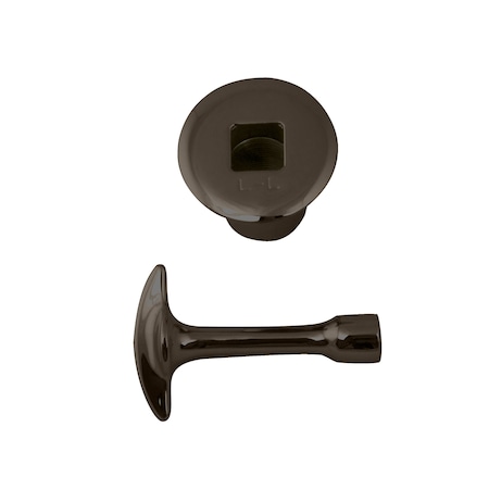 Westbrass 3/4" NPSM Gas Fire Pit and Fireplace Log Lighter Key Valve Trim Kit, Oil Rubbed Bronze R500-12
